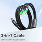 Mcdodo 2-in-1 Cable USB-C to USB-C and L Cable 100W Fast Charging 1.5M with LED Light CA-6700 Tech House Singapore