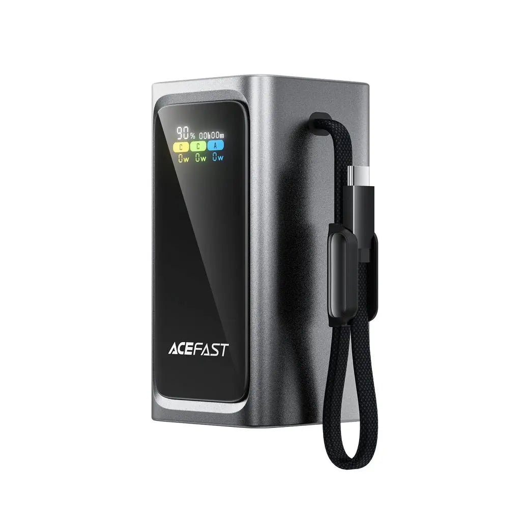 [CCC Power Bank] Acefast 20000mAh Power Bank 100W Fast Charging with Built-In USB-C Cable M33 Tech House Singapore