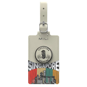 MiLi MiTag Duo with Leather Luggage Tag SG Bluetooth GPS Tracker Luggage Locator Global GPS Finder Key Finder Tech House Singapore