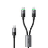 Mcdodo 2-in-1 Cable USB-C to USB-C and L Cable 100W Fast Charging 1.5M with LED Light CA-6700 - Black
