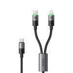 Mcdodo 2-in-1 Cable USB-C to USB-C and L Cable 100W Fast Charging 1.5M with LED Light CA-6700 Tech House Singapore