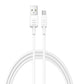 Recci USB A to Micro Cable Usb 2.4A Data Cable 1m White RS10M Tech House Singapore