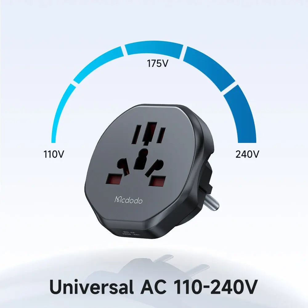 Mcdodo Universal Travel Adapter (EU Plug) Travel Charger for EU CP-4550 Tech House Singapore