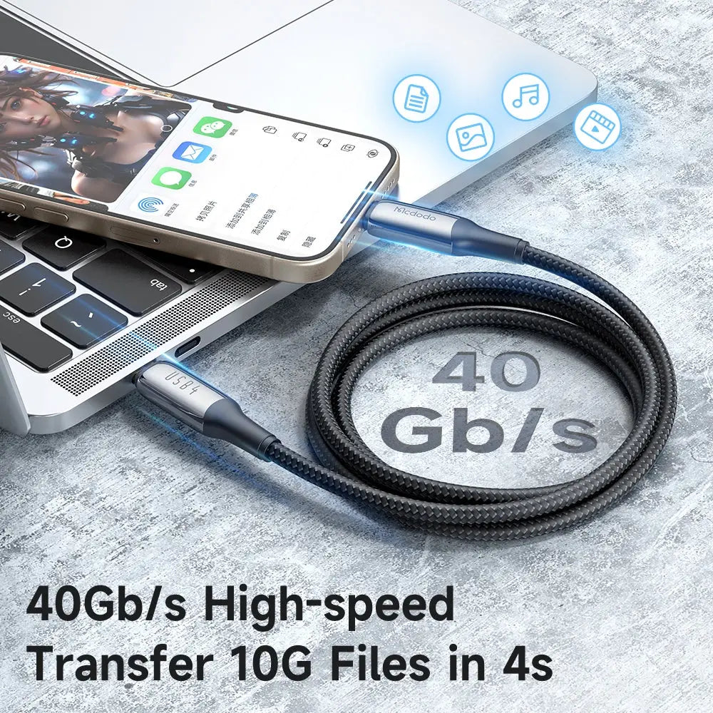 Mcdodo USB-C to USB-C Cable USB 4.0 240W Fast Charging PD 3.1 Cable 1.2M CA-2990 Tech House Singapore