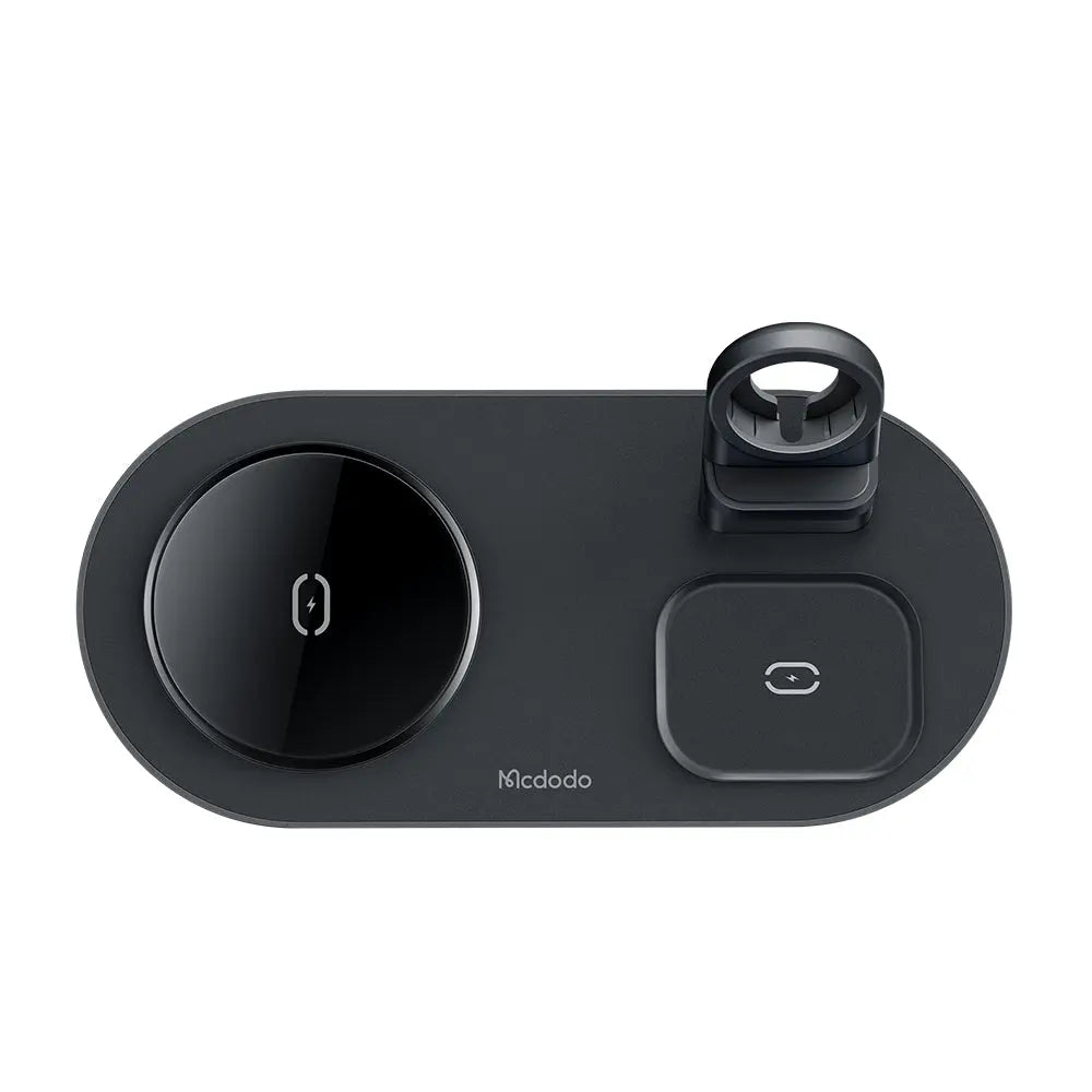 Mcdodo 3-in-1 Magnetic Charger 15W Wireless Charging Station for USB-A iWatch Charger CH-7060/CH-706 Tech House Singapore