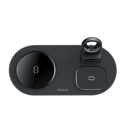 Mcdodo 3-in-1 Magnetic Charger 15W Wireless Charging Station for USB-A iWatch Charger CH-7060/CH-706 Tech House Singapore