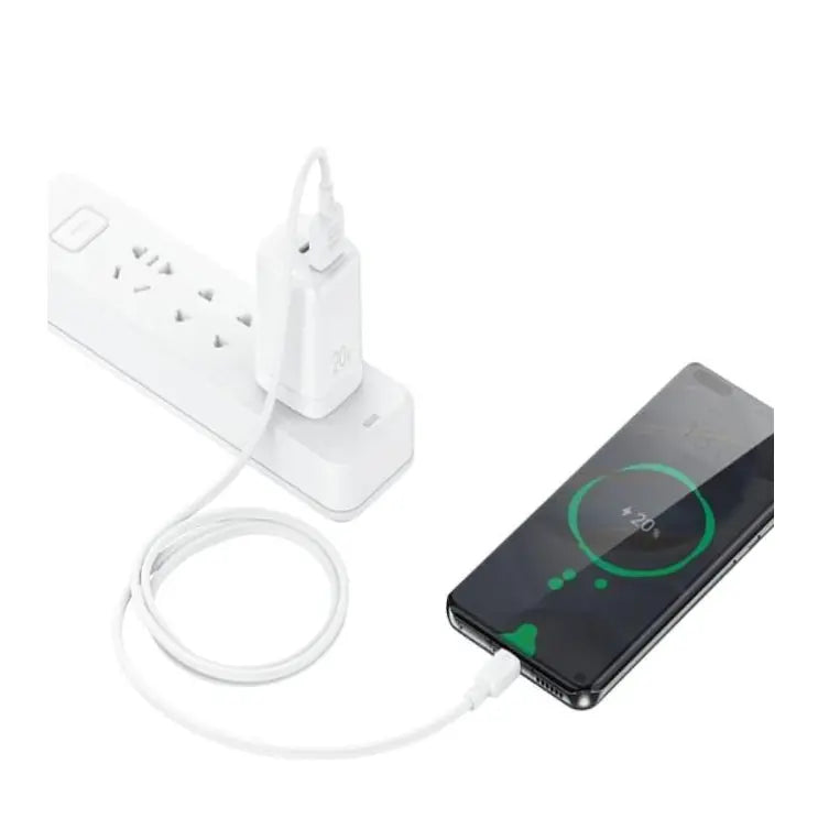 Recci USB A to Micro Cable Usb 2.4A Data Cable 1m White RS10M Tech House Singapore