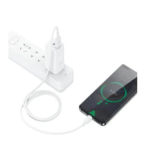 Recci USB A to Micro Cable Usb 2.4A Data Cable 1m White RS10M Tech House Singapore