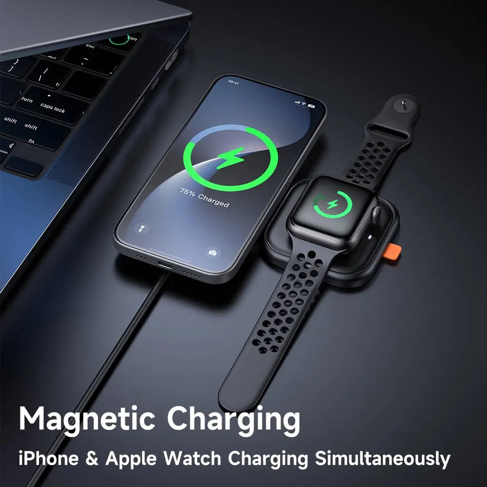 Mcdodo 2-in-1 Magnetic Charger 15W Fast Charging Foldable Wireless Charging Station CH-2160 Tech House Singapore