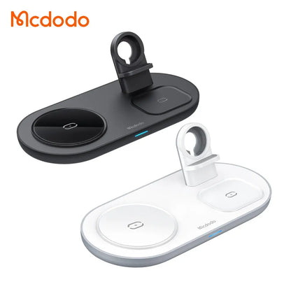Mcdodo 3-in-1 Magnetic Charger 15W Wireless Charging Station for USB-A iWatch Charger CH-7060/CH-706 Tech House Singapore