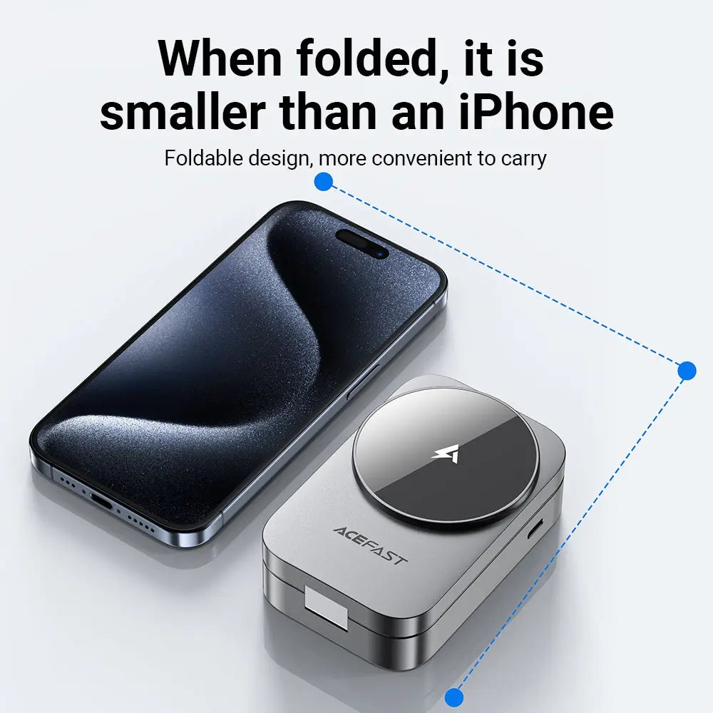 Acefast Desktop 3-in-1 Wireless Charging Station 22.5W Max Foldable Magnetic Charger Holder E22 Tech House Singapore