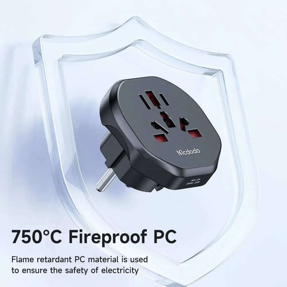 Mcdodo Universal Travel Adapter (EU Plug) Travel Charger for EU CP-4550 Tech House Singapore