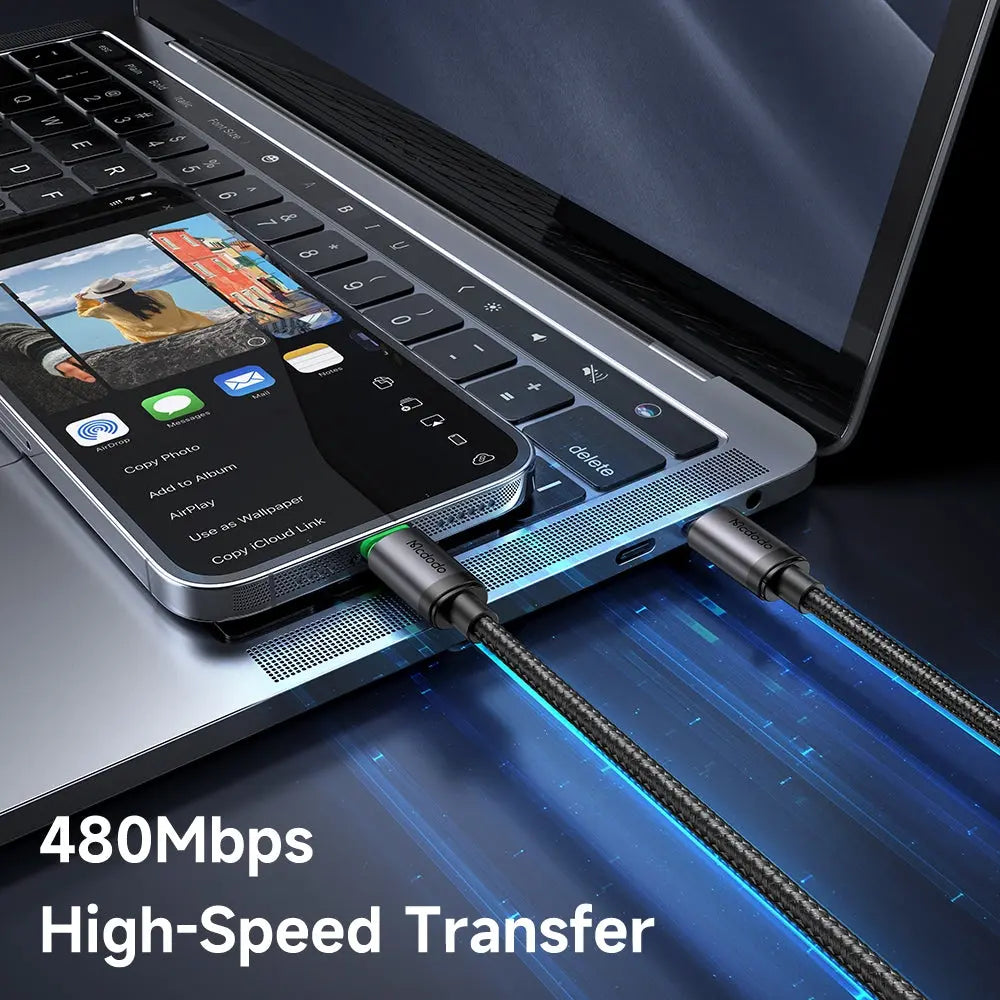 Mcdodo USB-C to L Cable 36W Fast Charging Cable with Charging Light (0.2M/3M) CA-4820/CA-4821 Tech House Singapore