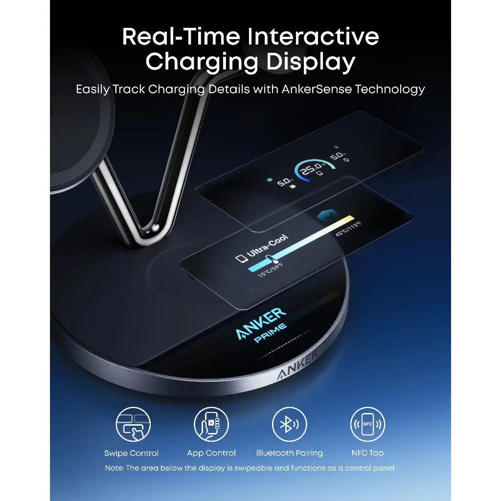 Anker Prime Wireless 3-in-1 Charging Station AirCool Dock Stand Magnetic Charger B25X7 Tech House Singapore