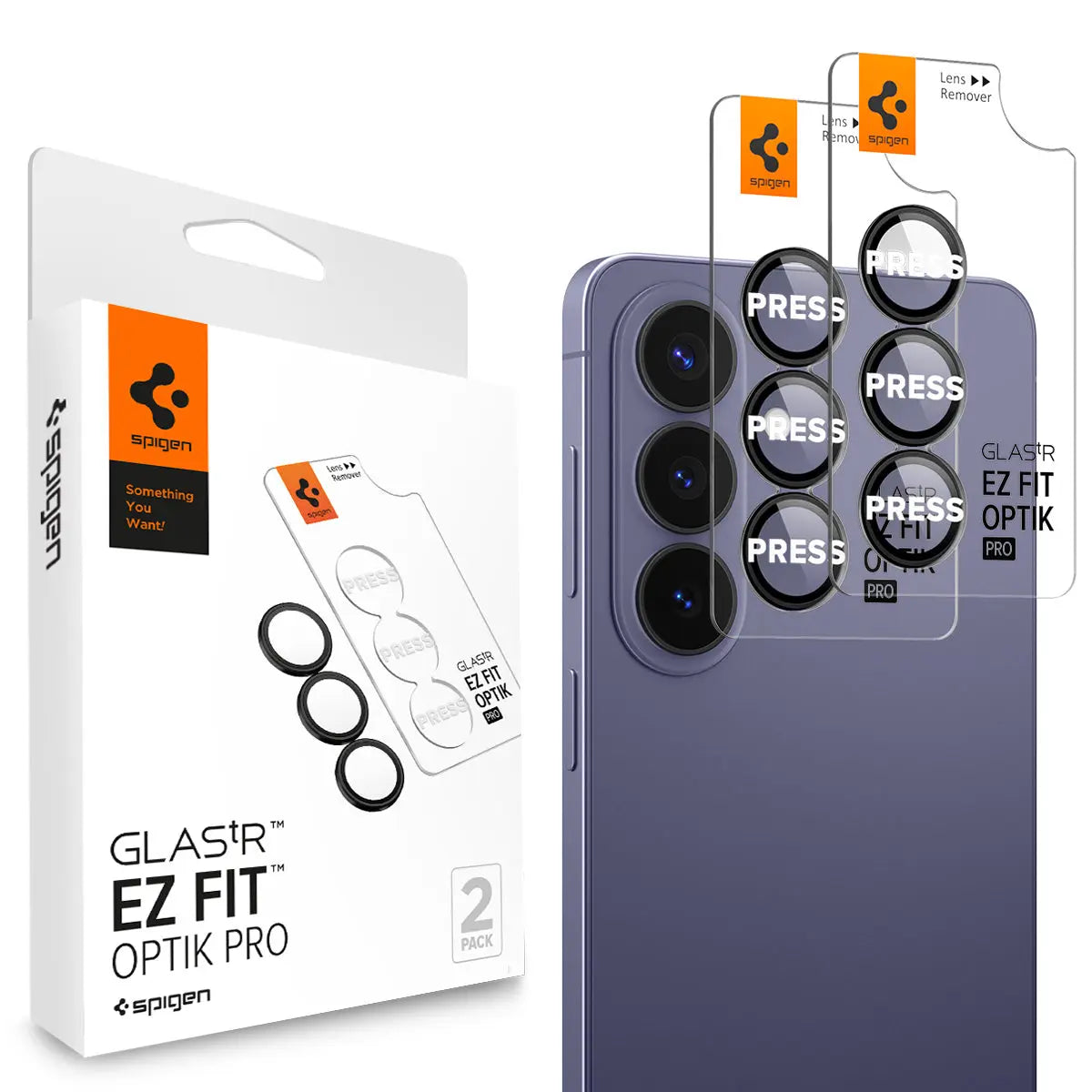 [2 Pack] Samsung S26+ Camera Lens Protector 6.7" EZ Fit Optik Pro Spigen Singapore Singapore