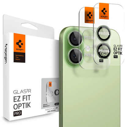 Spigen [2 Pack] iPhone 17 / 16 Plus / iPhone 16 Camera Lens Protector EZ Fit Optik Pro Spigen Singapore