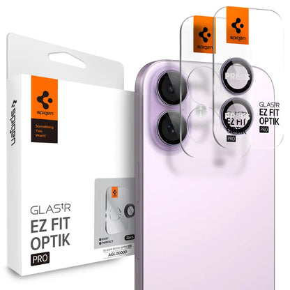 Spigen [2 Pack] iPhone 17 / 16 Plus / iPhone 16 Camera Lens Protector EZ Fit Optik Pro Spigen Singapore