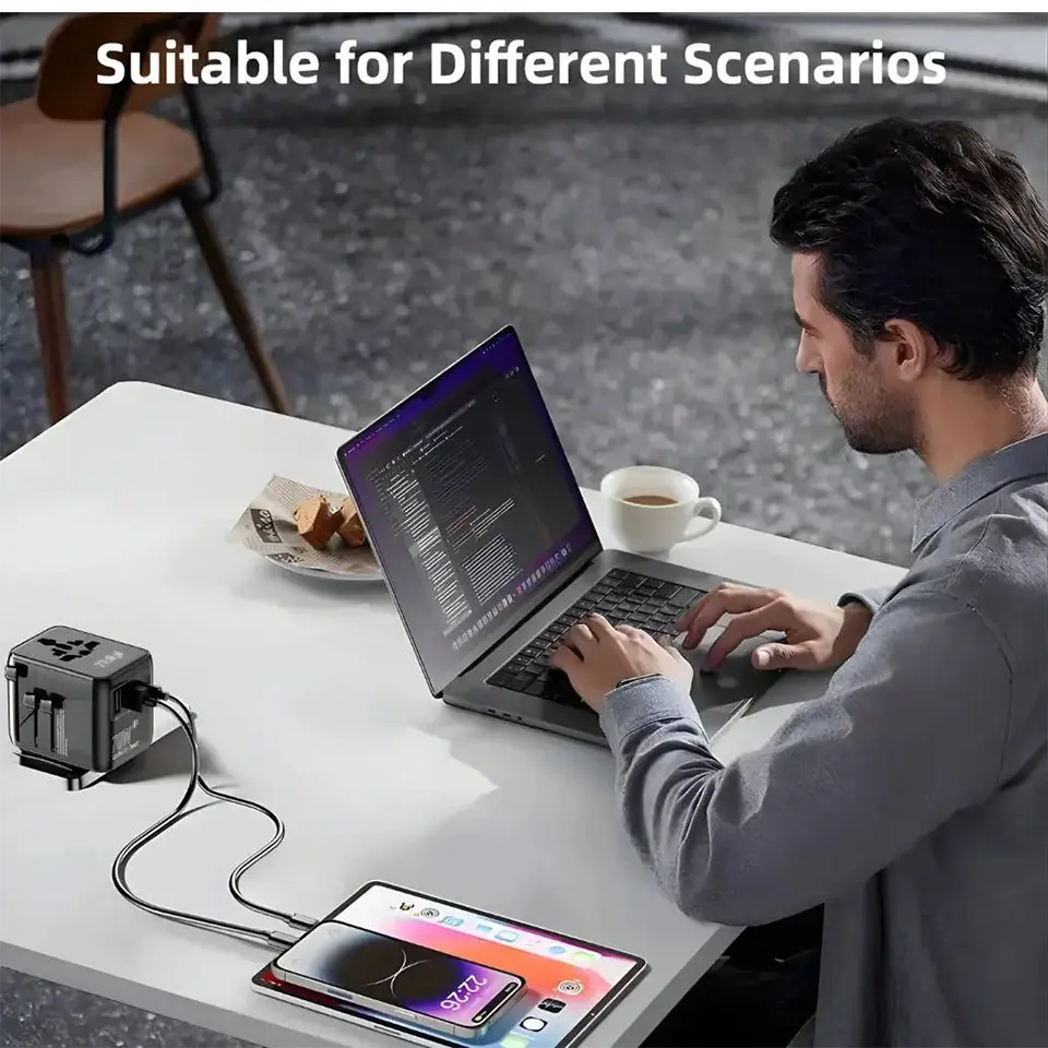 77digi 70W 3 Type-C + 2 USB Travel Adapter WWA70 77digi Singapore